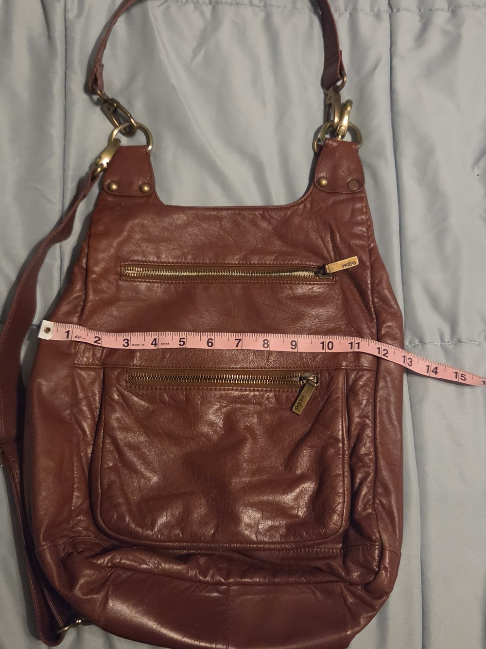 Hobo Brown Leather Shoulder Bag
